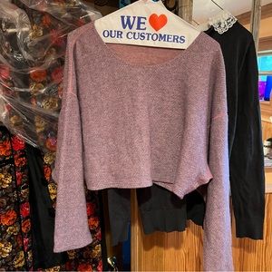 Herringbone Fall  Crop Top Sweater